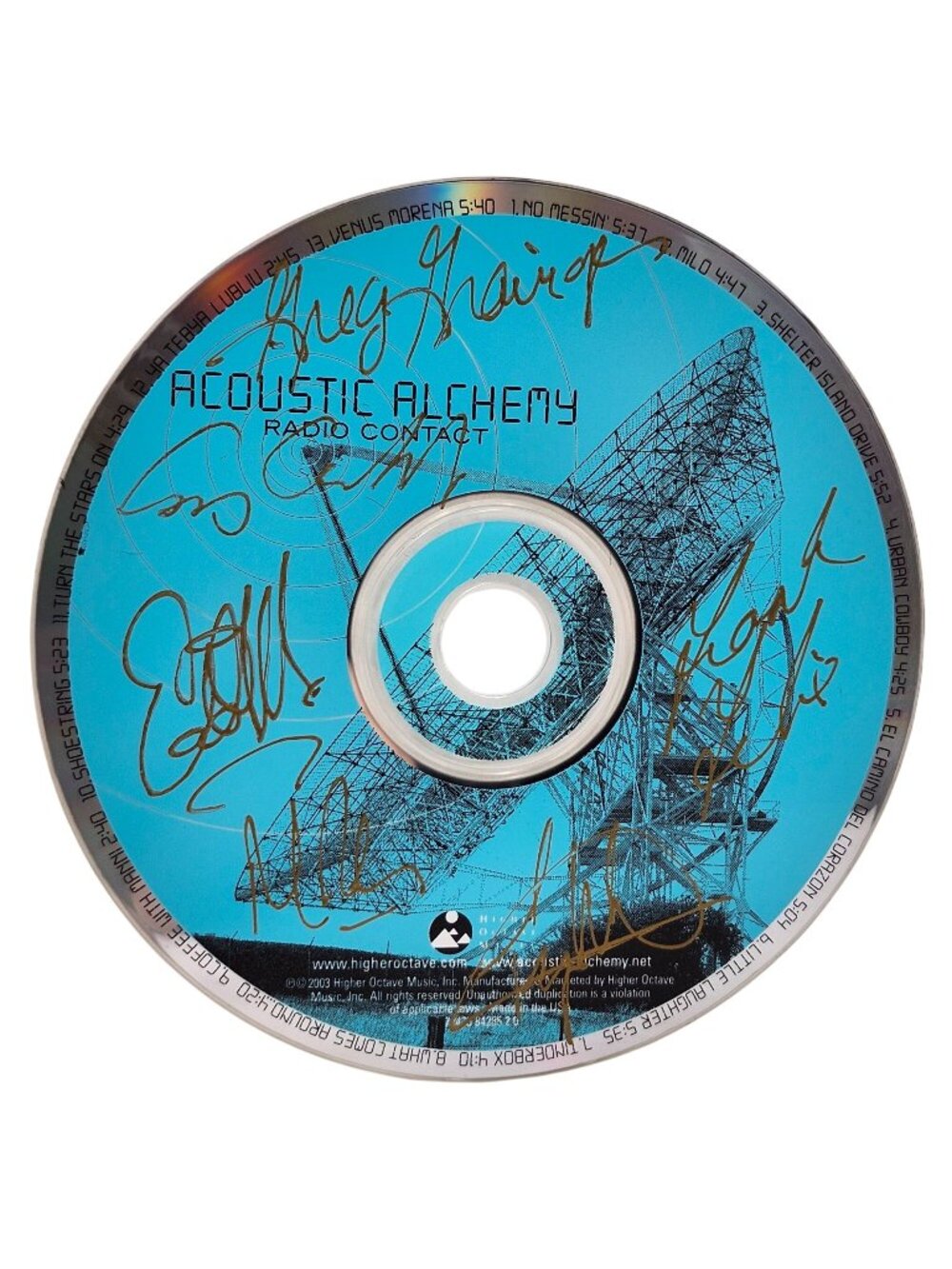 CD ONLY Acoustic Alchemy Radio Contact Signed Autographed 2003 Higher Octave